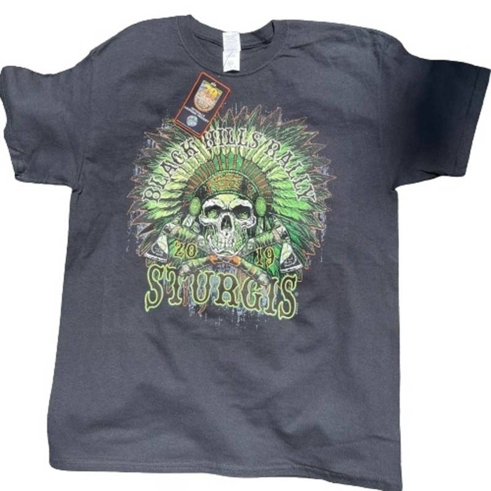 SALE!!⏱ Sturgis Motorcycle Rally T-Shirt - Black 2019 NWT - L - Picture 2 of 4